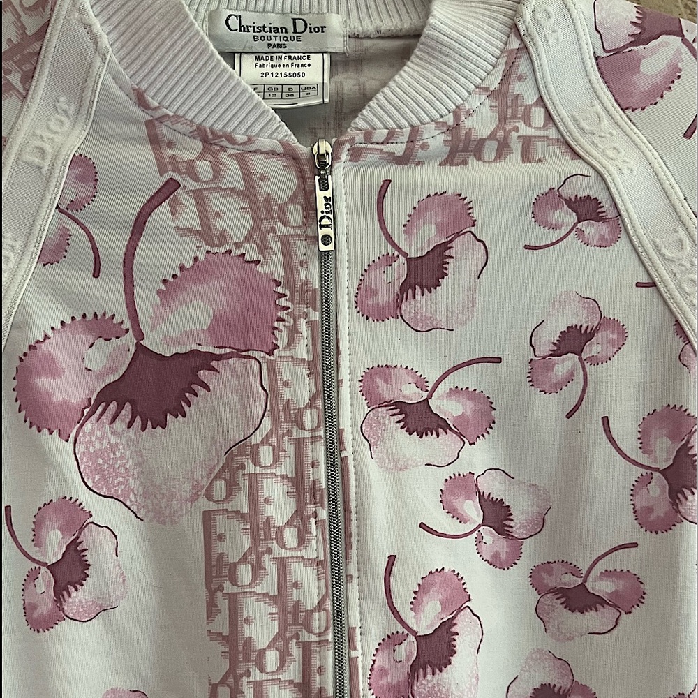 Authentic Christian Dior Y2K jacket Monogram Cherry Blossom Collection Pink